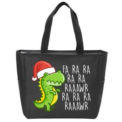 Fa Ra Ra Rawr Dinosaur Christmas Zip Tote Bag