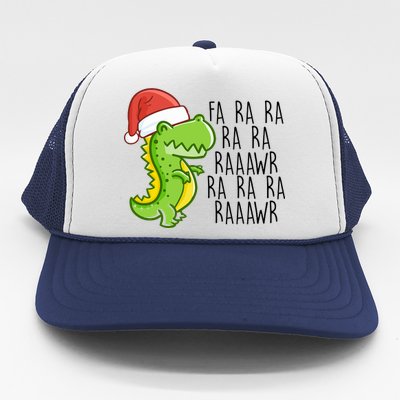 Fa Ra Ra Rawr Dinosaur Christmas Trucker Hat