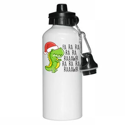 Fa Ra Ra Rawr Dinosaur Christmas Aluminum Water Bottle