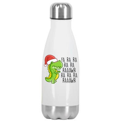 Fa Ra Ra Rawr Dinosaur Christmas Stainless Steel Insulated Water Bottle