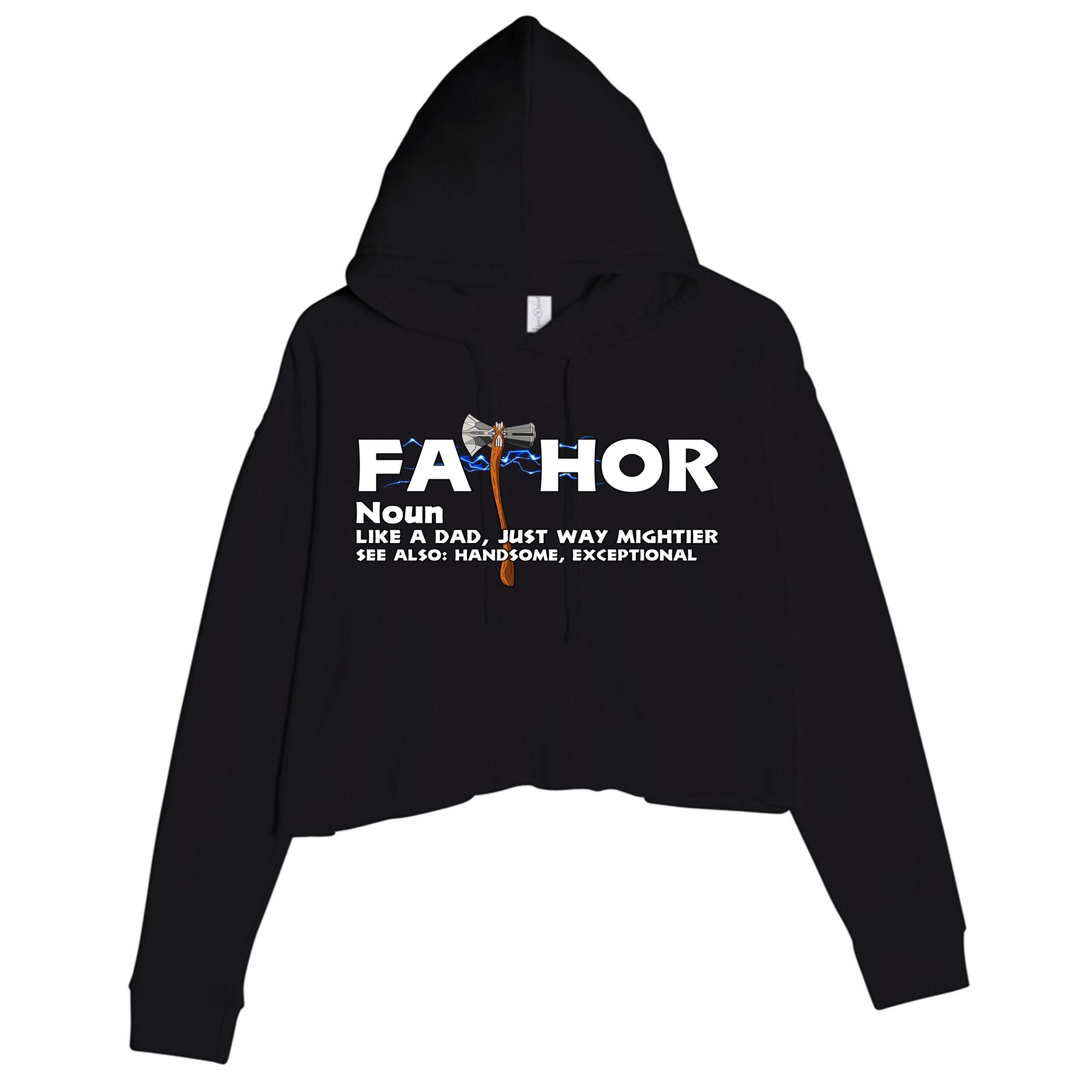 Fa-Thor Definition Crop Fleece Hoodie