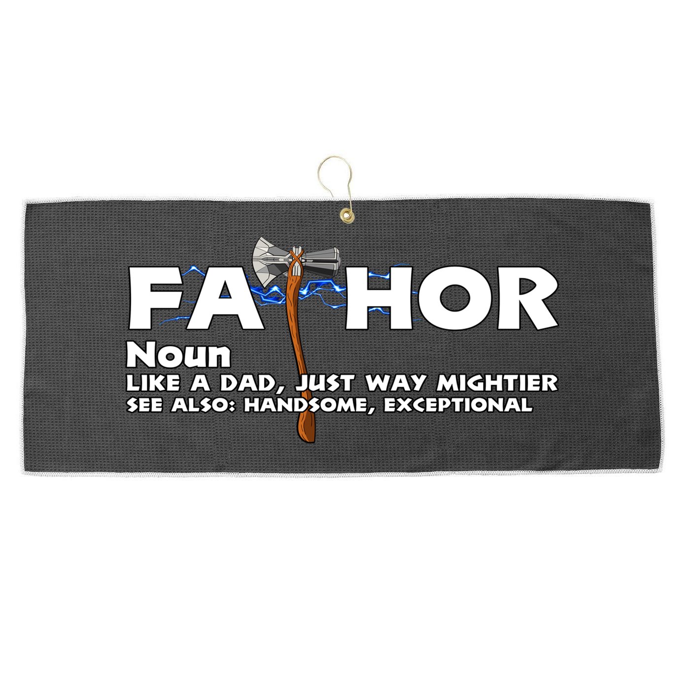 Fa-Thor Definition Large Microfiber Waffle Golf Towel
