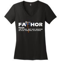 Fa-Thor Definition Women's V-Neck T-Shirt