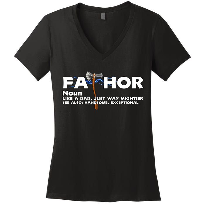 Fa-Thor Definition Women's V-Neck T-Shirt