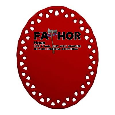 Fa-Thor Definition Ceramic Oval Ornament