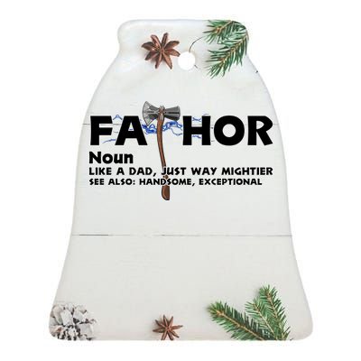 Fa-Thor Definition Ceramic Bell Ornament