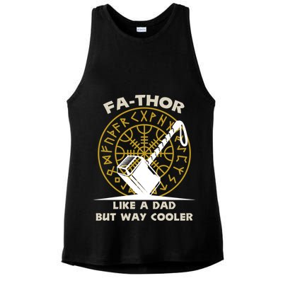 Fa-Thor Like a Dad But Way Cooler Ladies PosiCharge Tri-Blend Wicking Tank