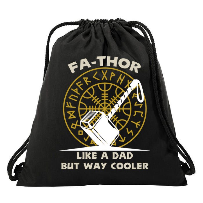 Fa-Thor Like a Dad But Way Cooler Drawstring Bag