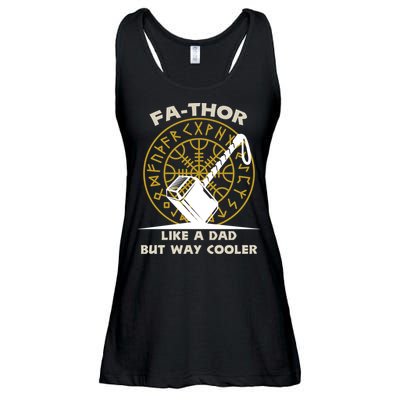 Fa-Thor Like a Dad But Way Cooler Ladies Essential Flowy Tank