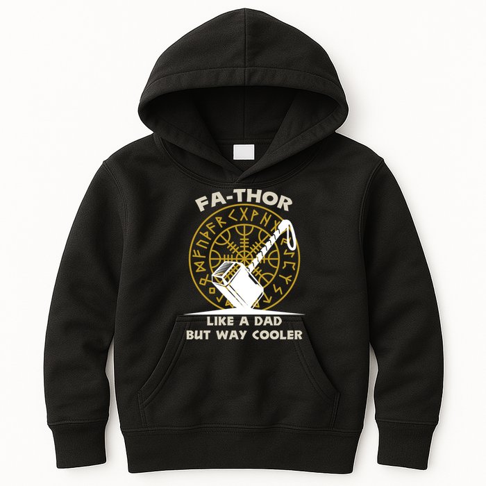 Fa-Thor Like a Dad But Way Cooler Kids Hoodie