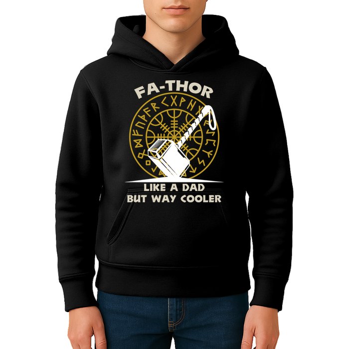 Fa-Thor Like a Dad But Way Cooler Kids Hoodie