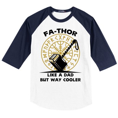 Fa-Thor Like a Dad But Way Cooler Baseball Sleeve Shirt