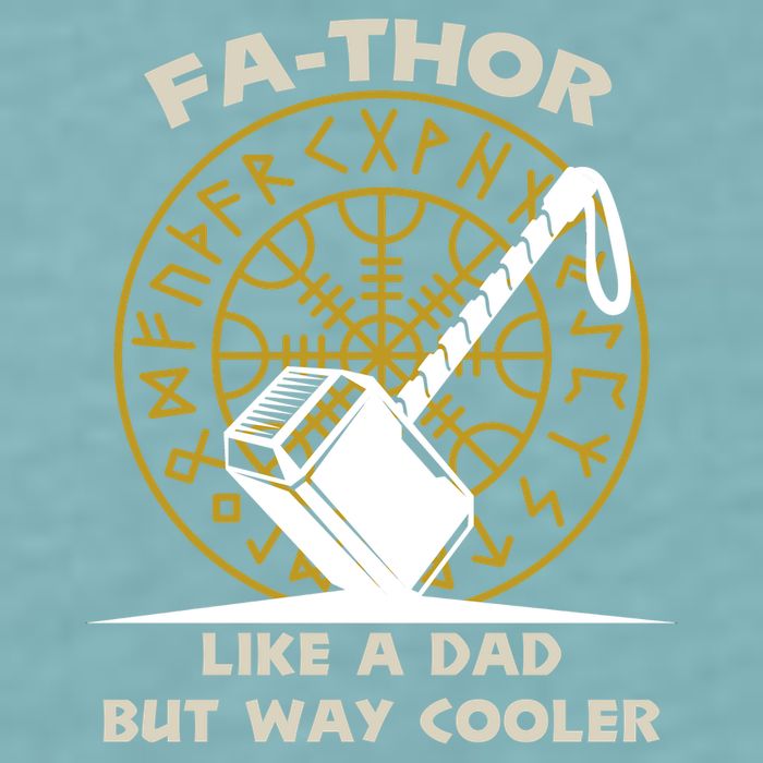 Fa-Thor Like a Dad But Way Cooler Sueded Cloud Jersey T-Shirt