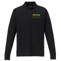 Fa-thor Like Dad Just Way Mightier Performance Long Sleeve Polo