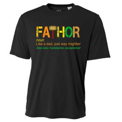 Fa-thor Like Dad Just Way Mightier Cooling Performance Crew T-Shirt