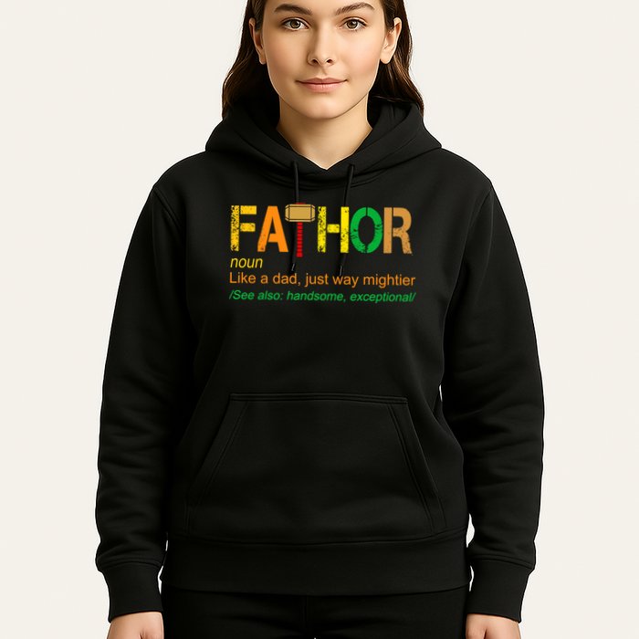 Fa-thor Like Dad Just Way Mightier Hoodie