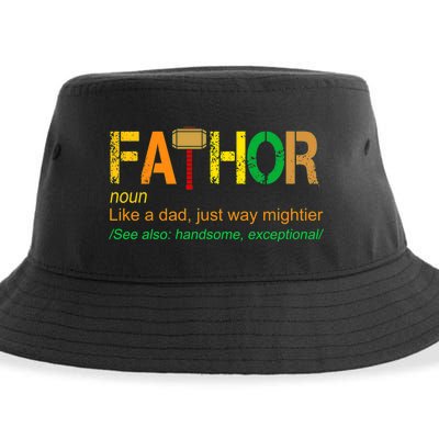 Fa-thor Like Dad Just Way Mightier Sustainable Bucket Hat