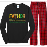 Fa-thor Like Dad Just Way Mightier Long Sleeve Pajama Set