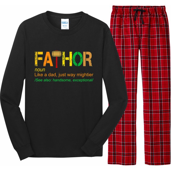 Fa-thor Like Dad Just Way Mightier Long Sleeve Pajama Set