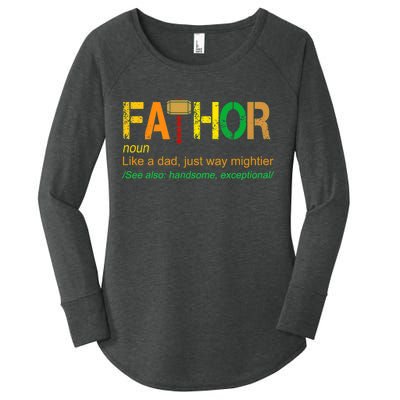 Fa-thor Like Dad Just Way Mightier Women's Perfect Tri Tunic Long Sleeve Shirt