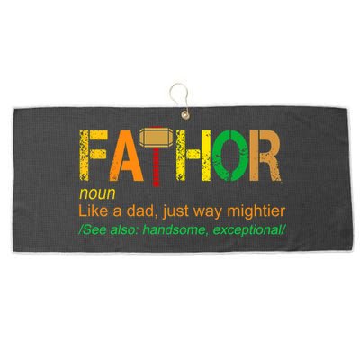 Fa-thor Like Dad Just Way Mightier Large Microfiber Waffle Golf Towel