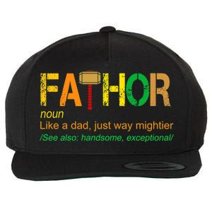 Fa-thor Like Dad Just Way Mightier Wool Snapback Cap