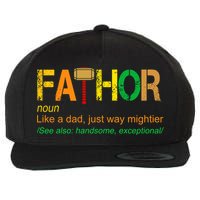 Fa-thor Like Dad Just Way Mightier Wool Snapback Cap
