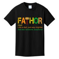 Fa-thor Like Dad Just Way Mightier Kids T-Shirt