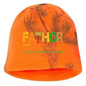 Fa-thor Like Dad Just Way Mightier Kati - Camo Knit Beanie