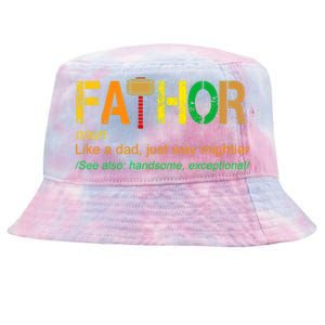 Fa-thor Like Dad Just Way Mightier Tie-Dyed Bucket Hat