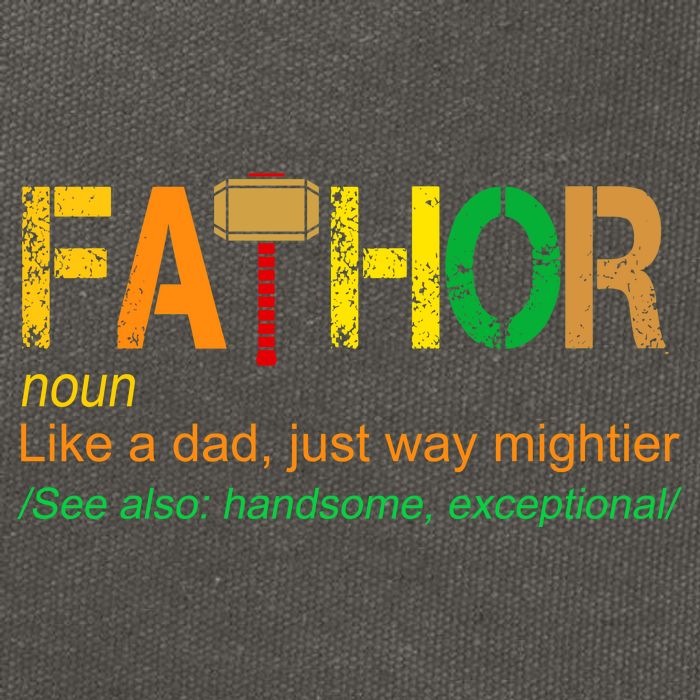 Fa-thor Like Dad Just Way Mightier Cotton Canvas Backpack