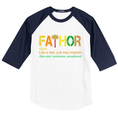 Fa-thor Like Dad Just Way Mightier Baseball Sleeve Shirt