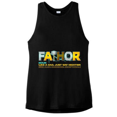 Fa-Thor Mighty Dad Lightning Ladies PosiCharge Tri-Blend Wicking Tank