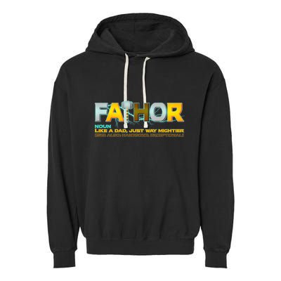 Fa-Thor Mighty Dad Lightning Garment-Dyed Fleece Hoodie