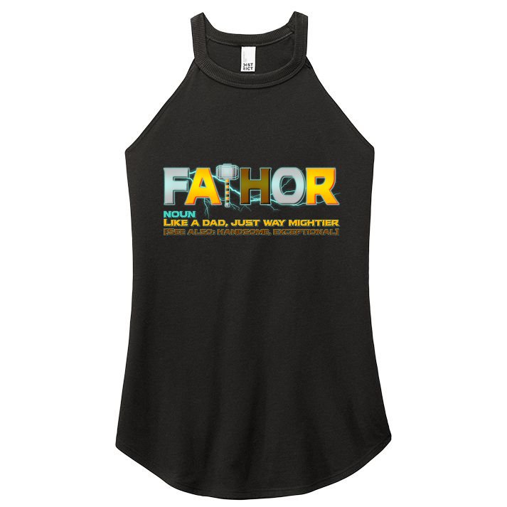 Fa-Thor Mighty Dad Lightning Women's Perfect Tri Rocker Tank