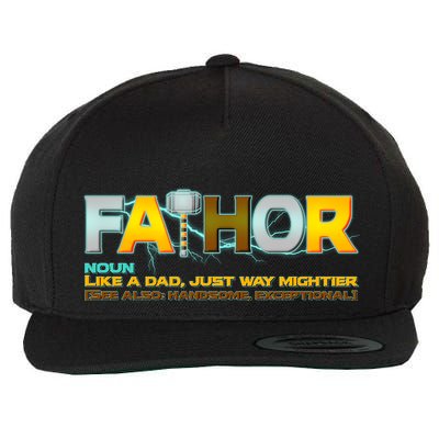 Fa-Thor Mighty Dad Lightning Wool Snapback Cap