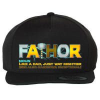 Fa-Thor Mighty Dad Lightning Wool Snapback Cap