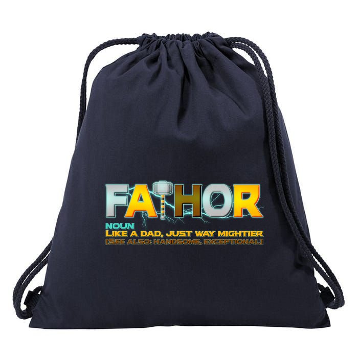Fa-Thor Mighty Dad Lightning Drawstring Bag