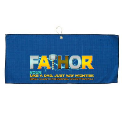 Fa-Thor Mighty Dad Lightning Large Microfiber Waffle Golf Towel