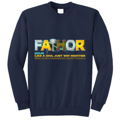 Fa-Thor Mighty Dad Lightning Tall Sweatshirt