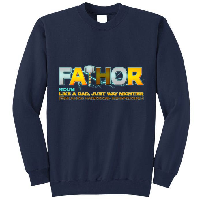Fa-Thor Mighty Dad Lightning Tall Sweatshirt