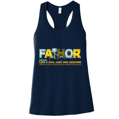 Fa-Thor Mighty Dad Lightning Womens Tank Top