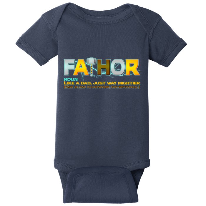 Fa-Thor Mighty Dad Lightning Baby Bodysuit
