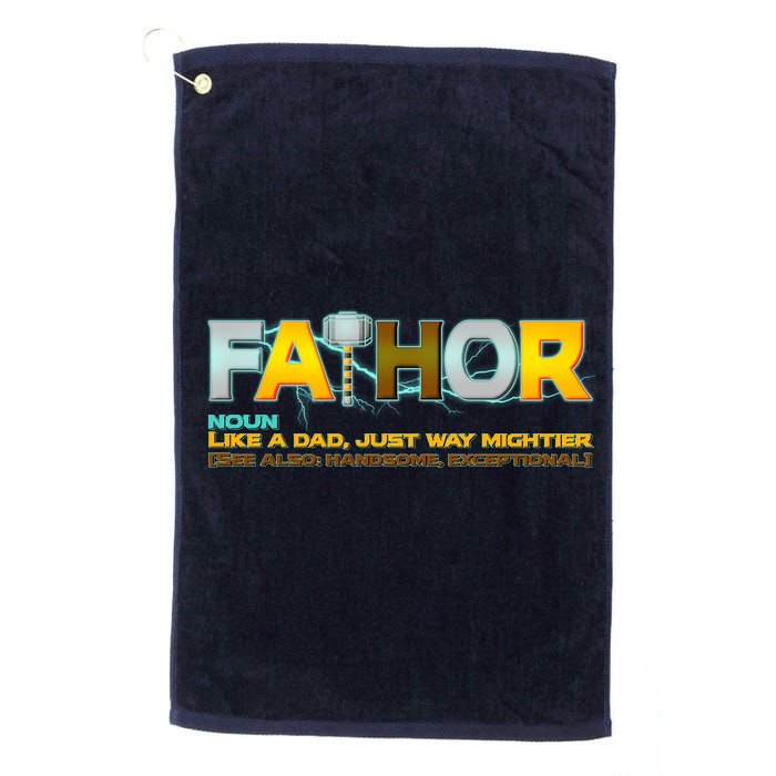 Fa-Thor Mighty Dad Lightning Platinum Collection Golf Towel