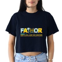 Fa-Thor Mighty Dad Lightning Crop Top