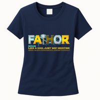 Fa-Thor Mighty Dad Lightning Womens T-Shirt