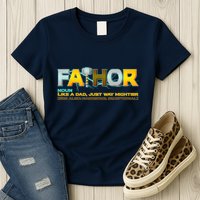 Fa-Thor Mighty Dad Lightning Womens T-Shirt