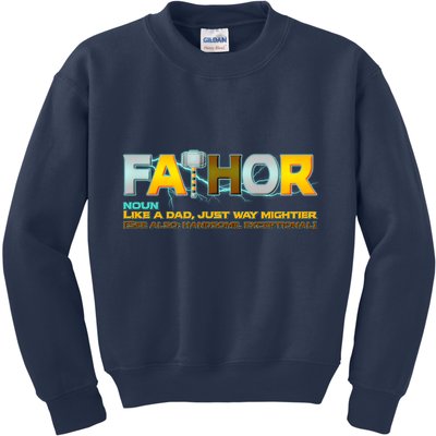 Fa-Thor Mighty Dad Lightning Kids Sweatshirt