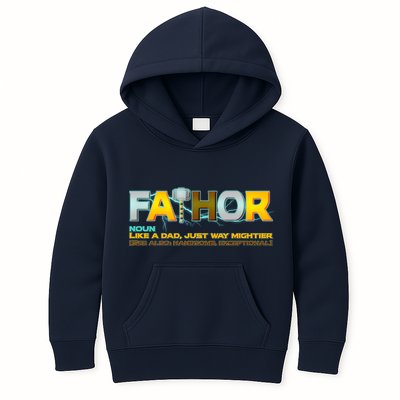 Fa-Thor Mighty Dad Lightning Kids Hoodie
