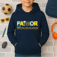Fa-Thor Mighty Dad Lightning Kids Hoodie